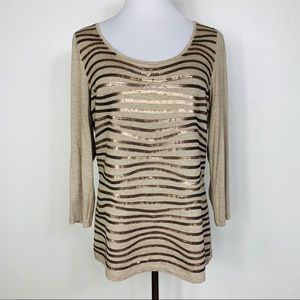 Lafayette 148 Holiday Sequin Sweater Christmas